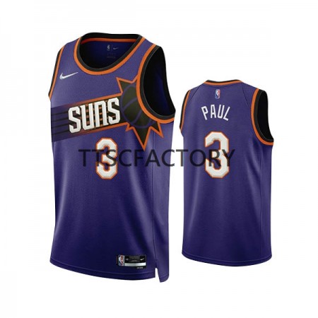 Herren NBA Phoenix Suns Trikot Chris Paul 3 Nike 2022-23 Icon Edition Lila Swingman